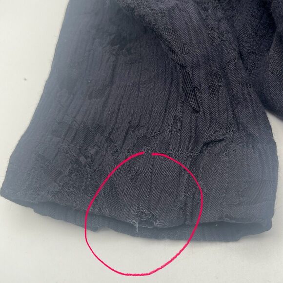 Zara Floral Jacquard Blazer Jacket Size Small Dark Blue Double Breasted Brocade - Picture 11 of 16